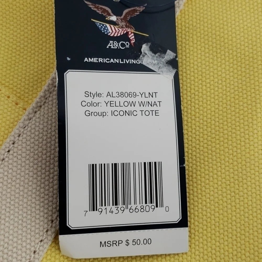 American Living Iconic Tote & Makeup Bag Y&N  NWT